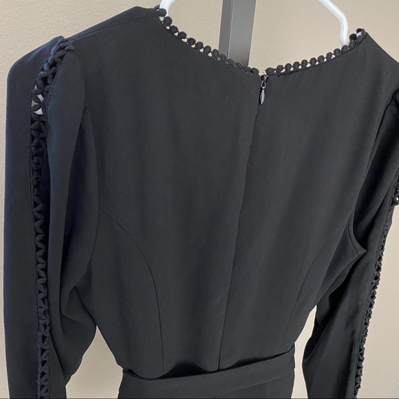 Black Crochet-Trim flirty and classic Mini Dress - NWT - Picture 8 of 14